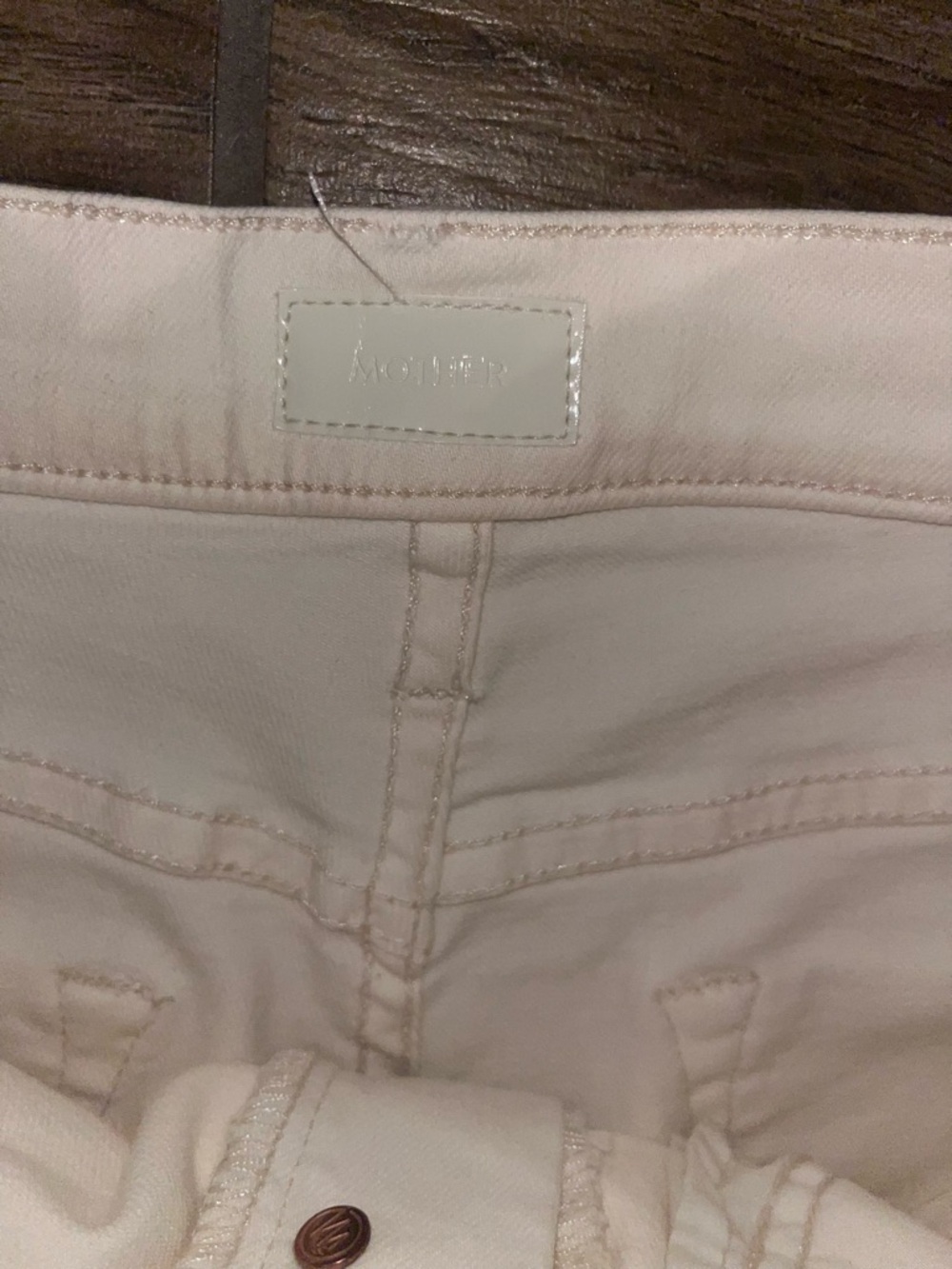 Mother Jeans Womens The Tomcat High Waist Ankle in Cream Puffs 28 - Picture 3 of 5